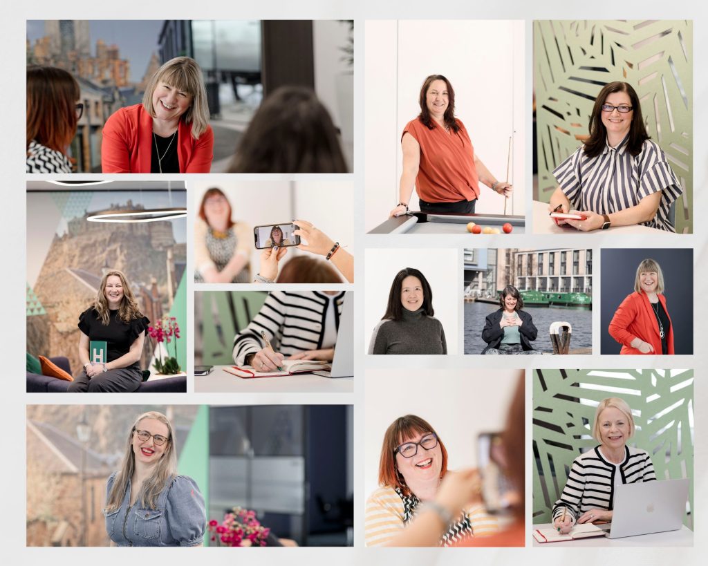 brand photography collage of women indoors